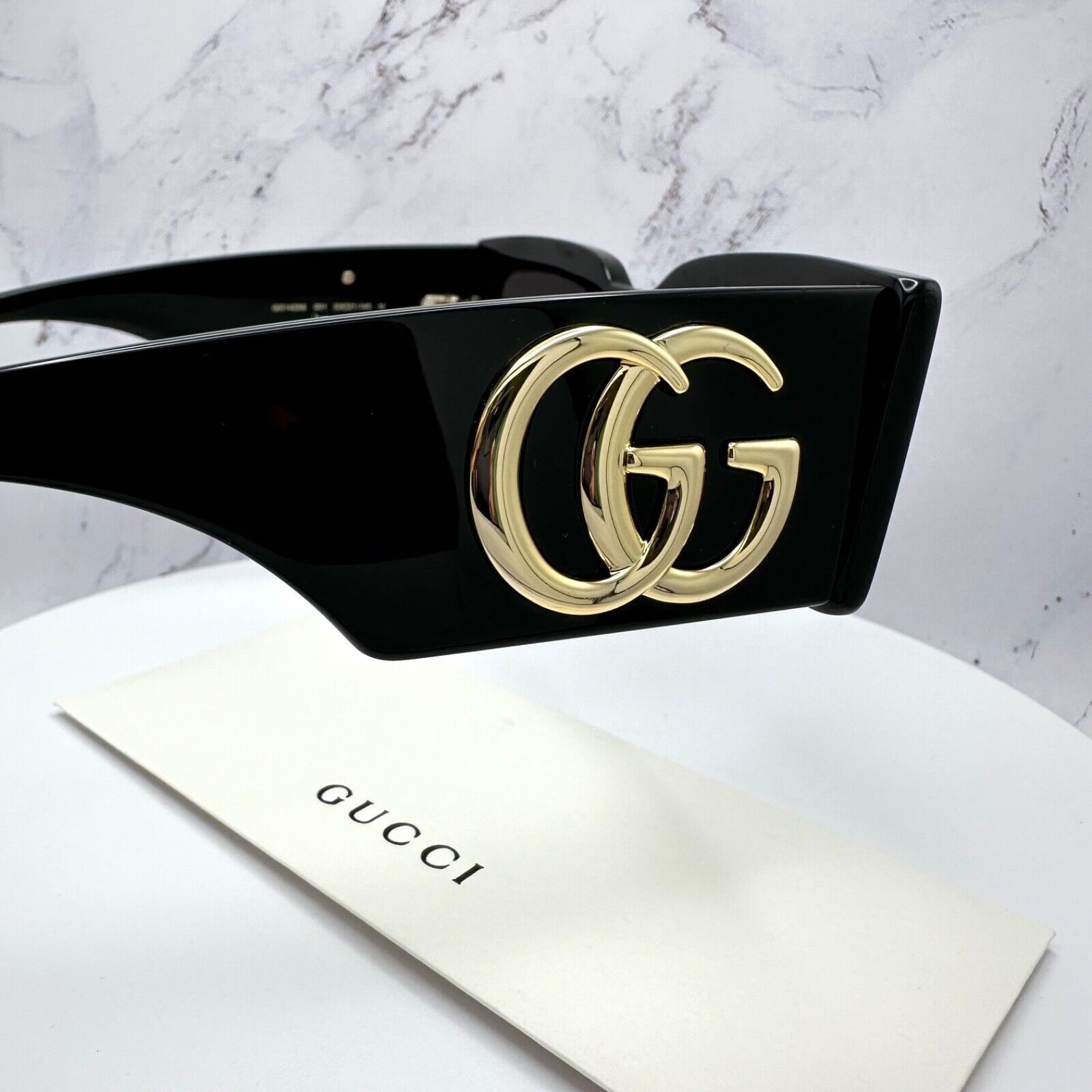 Gucci Sunglasses New Black Gold GG Logo Generation