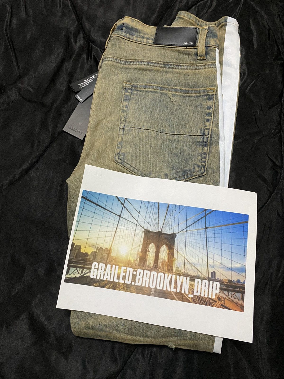 Amiri Amiri Indigo Broken Track Jean Size US 34 / EU 50 - 1 Thumbnail