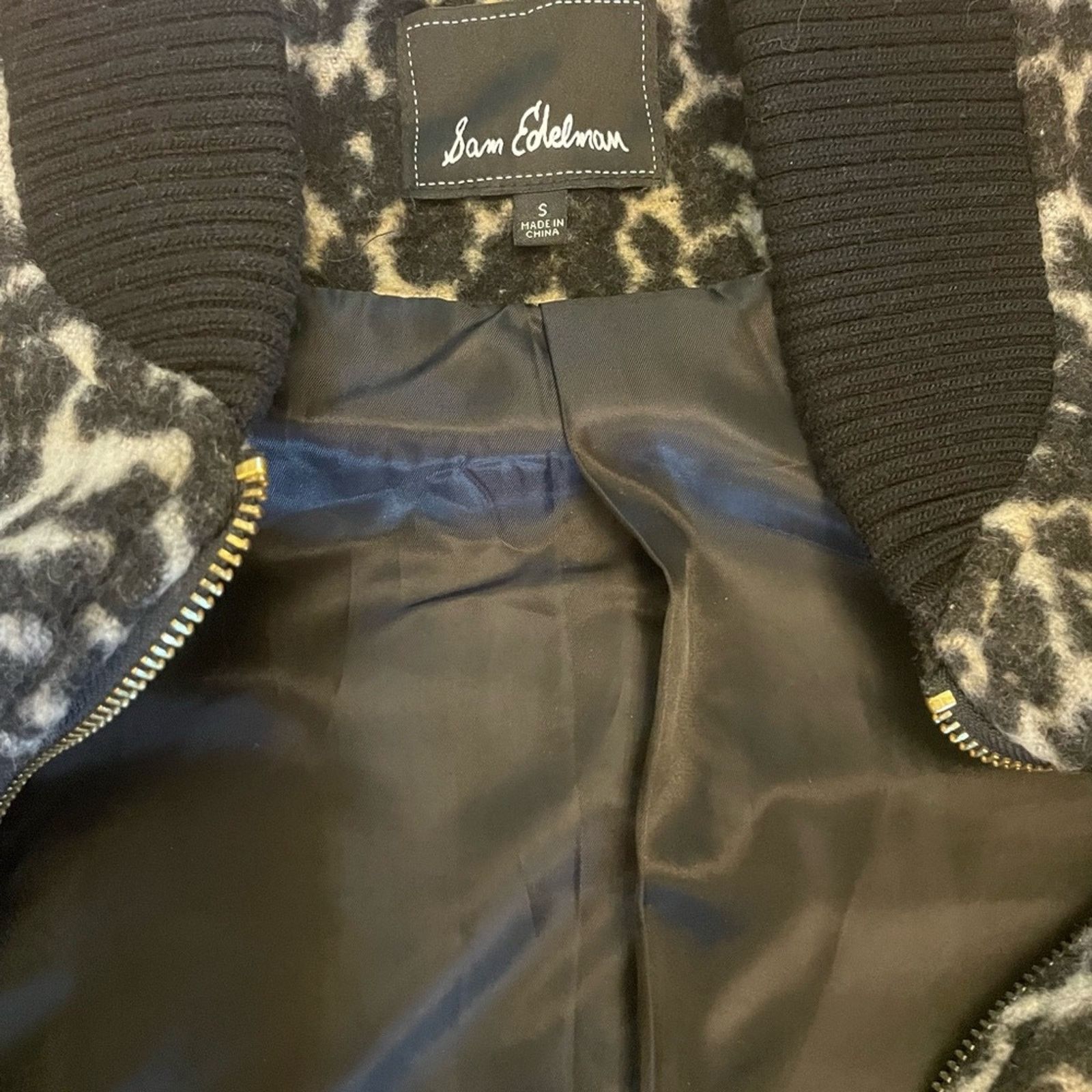 Sam Edelman Sam Edelman Black and White Leopard Jacket Size S / US 4 / IT 40 - 4 Thumbnail
