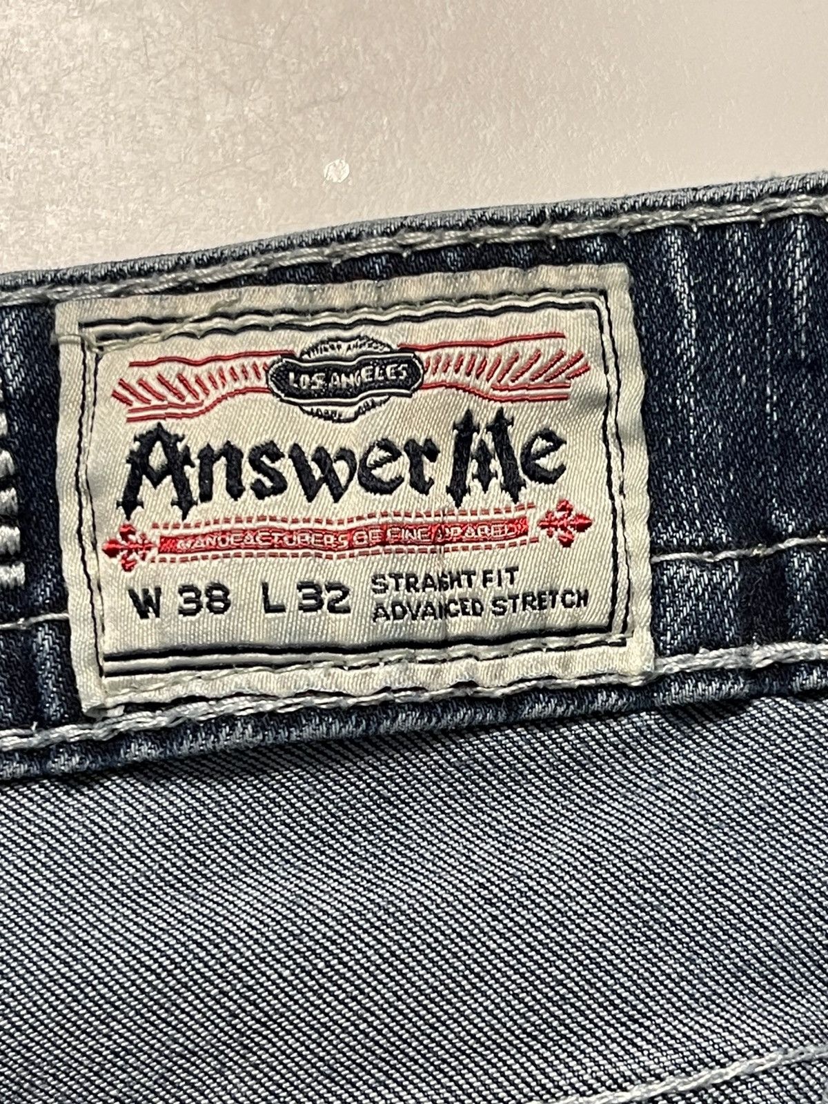 Other Answer Me Men’s 38 X 32 Straight Fit Blue Denim Jeans Size US 38 / EU 54 - 12 Thumbnail