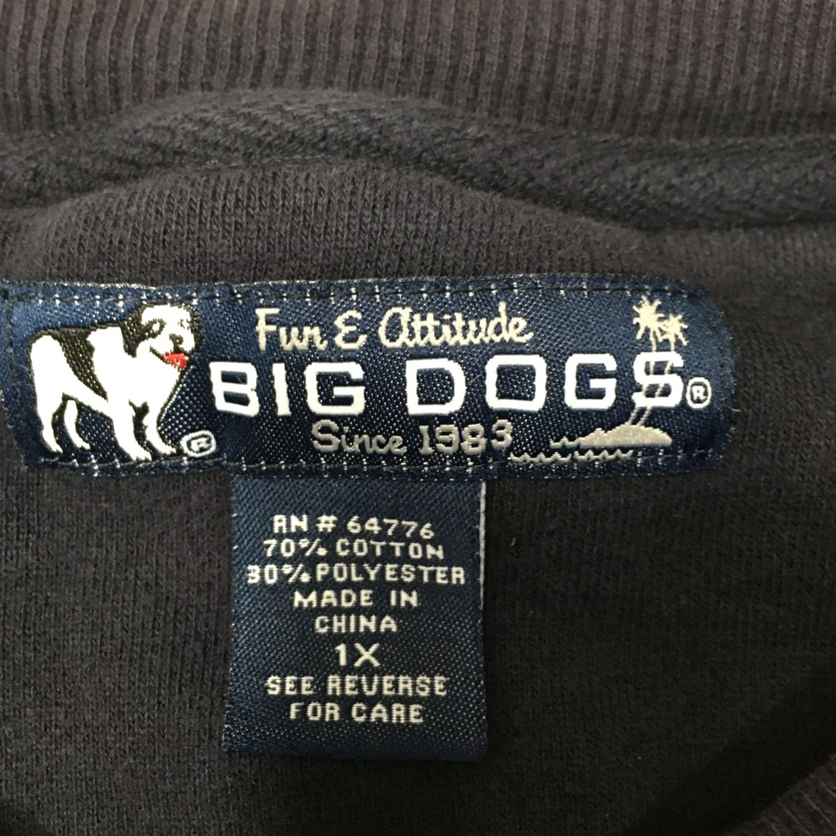 Big Dogs VINTAGE Big Dogs Sweatshirt Pullover Fleece Embroidered DISTRESSED 1X Size US XL / EU 56 / 4 - 4 Thumbnail