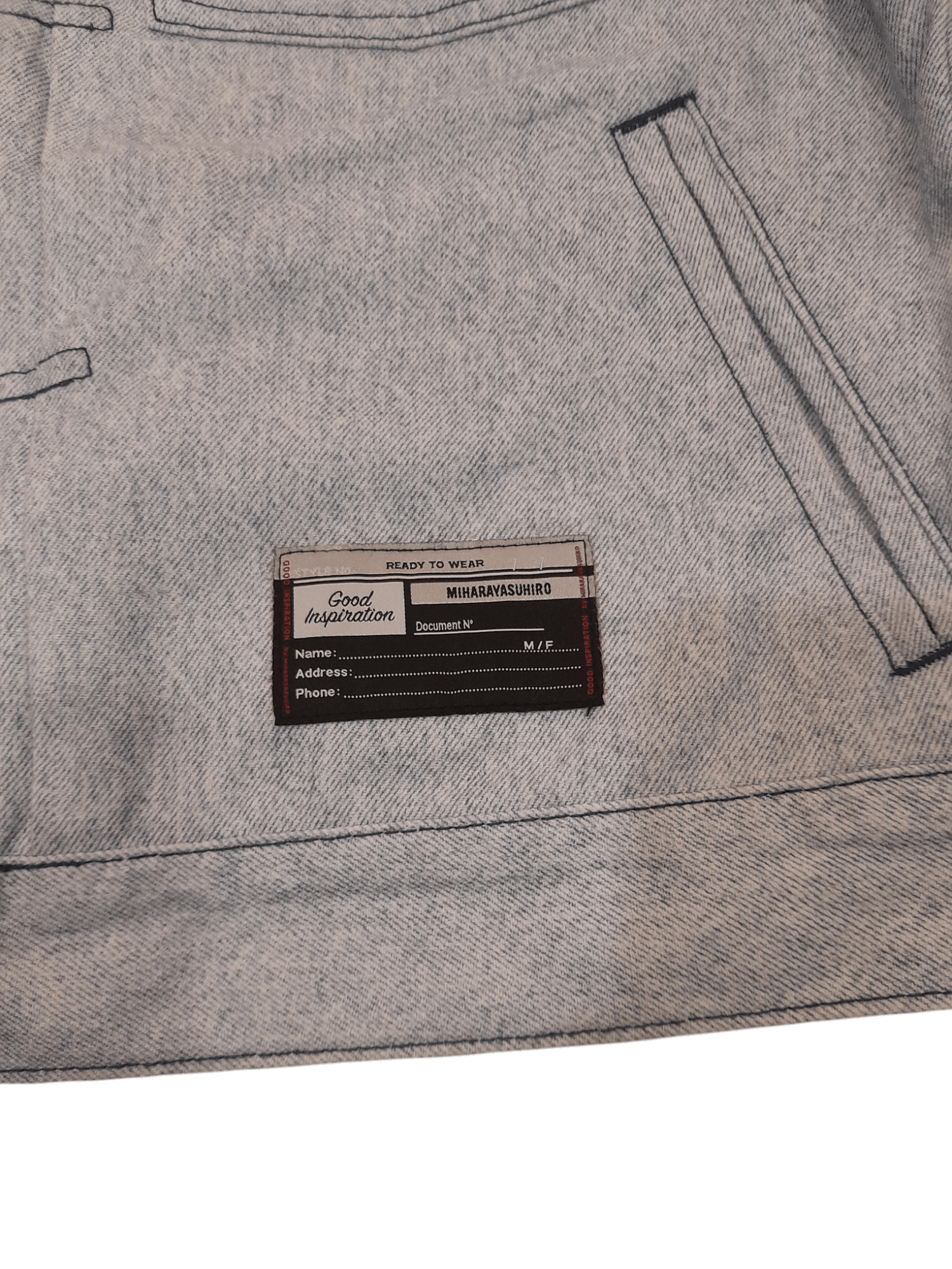 GU × Maison MIHARA YASUHIRO GU x Maison MIHARA YASUHIRO Double Tone Denim Jacket (F478) Size US L / EU 52-54 / 3 - 5 Thumbnail