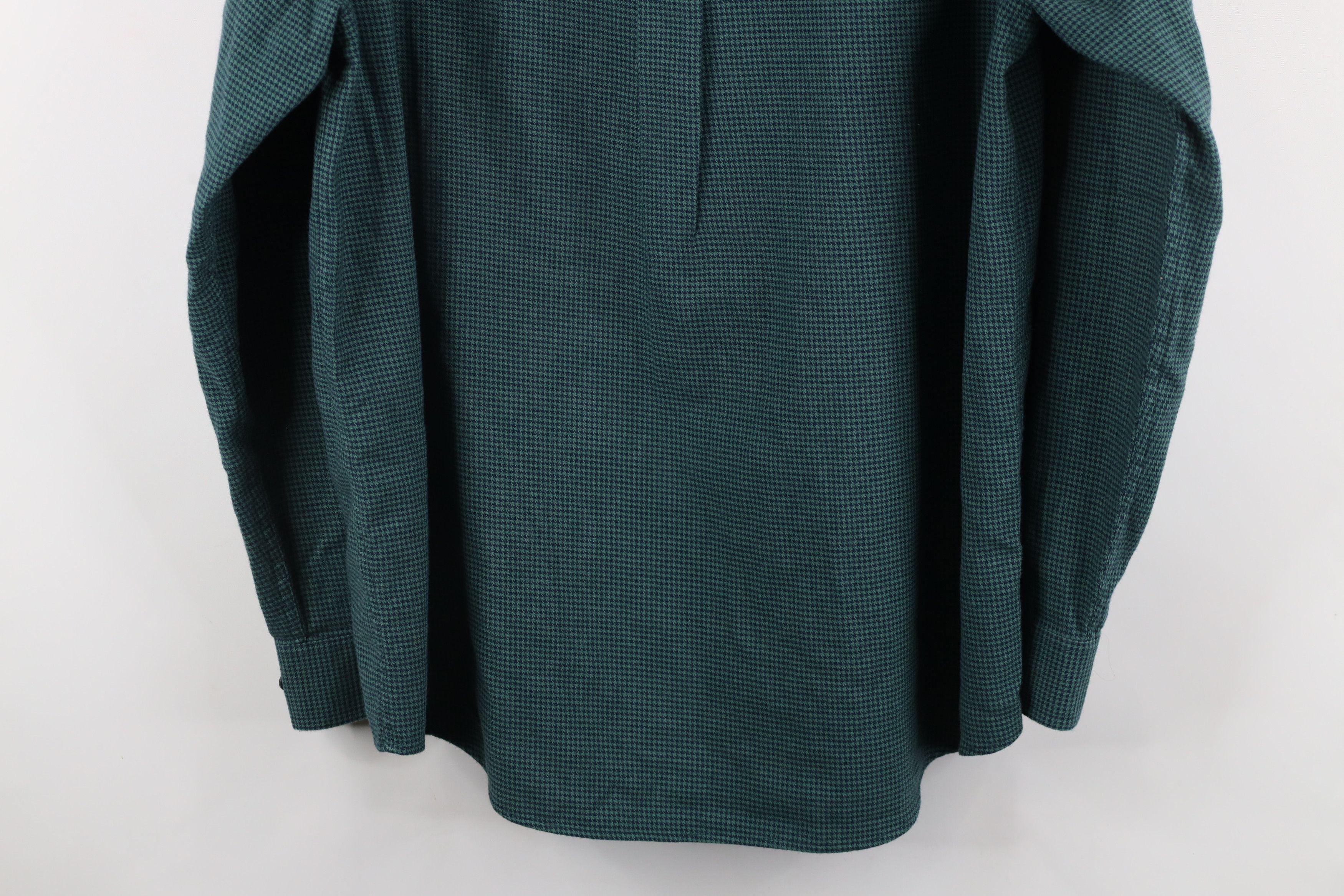 L.L. Bean × Vintage Vintage LL Bean Houndstooth Collared Button Down Shirt Green Size US L / EU 52-54 / 3 - 8 Thumbnail
