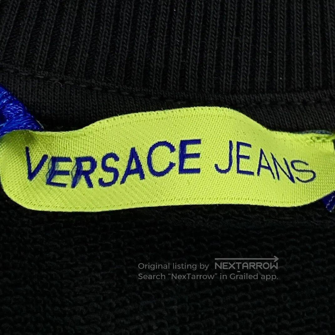Versace Versace Black Logo Pattern Print Cotton Round Neck Long Sl Size US S / EU 44-46 / 1 - 6 Thumbnail