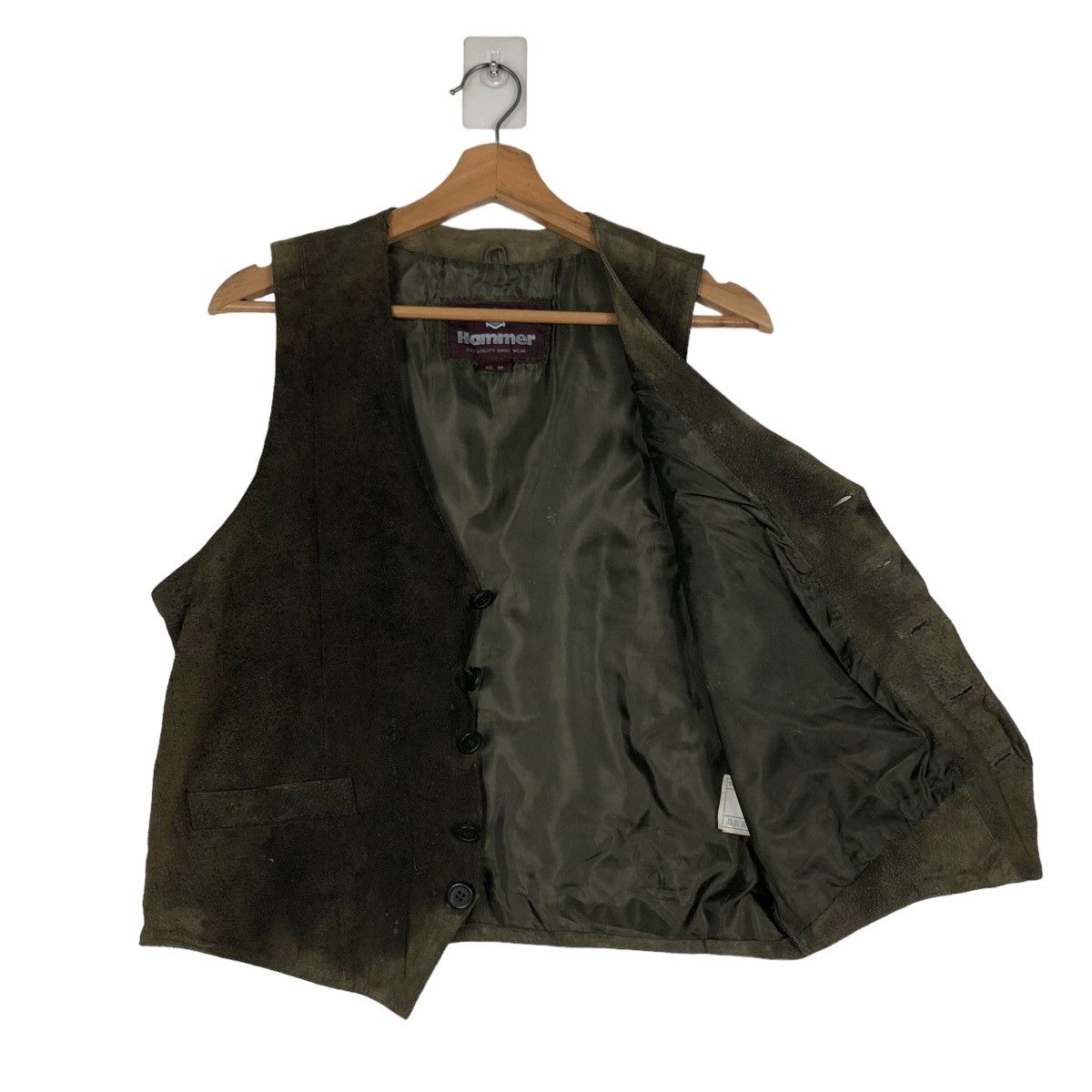Genuine Leather 🔥Vintage Hammer Genuine Leather Utility Vest Waist Coats Size US M / EU 48-50 / 2 - 11 Thumbnail