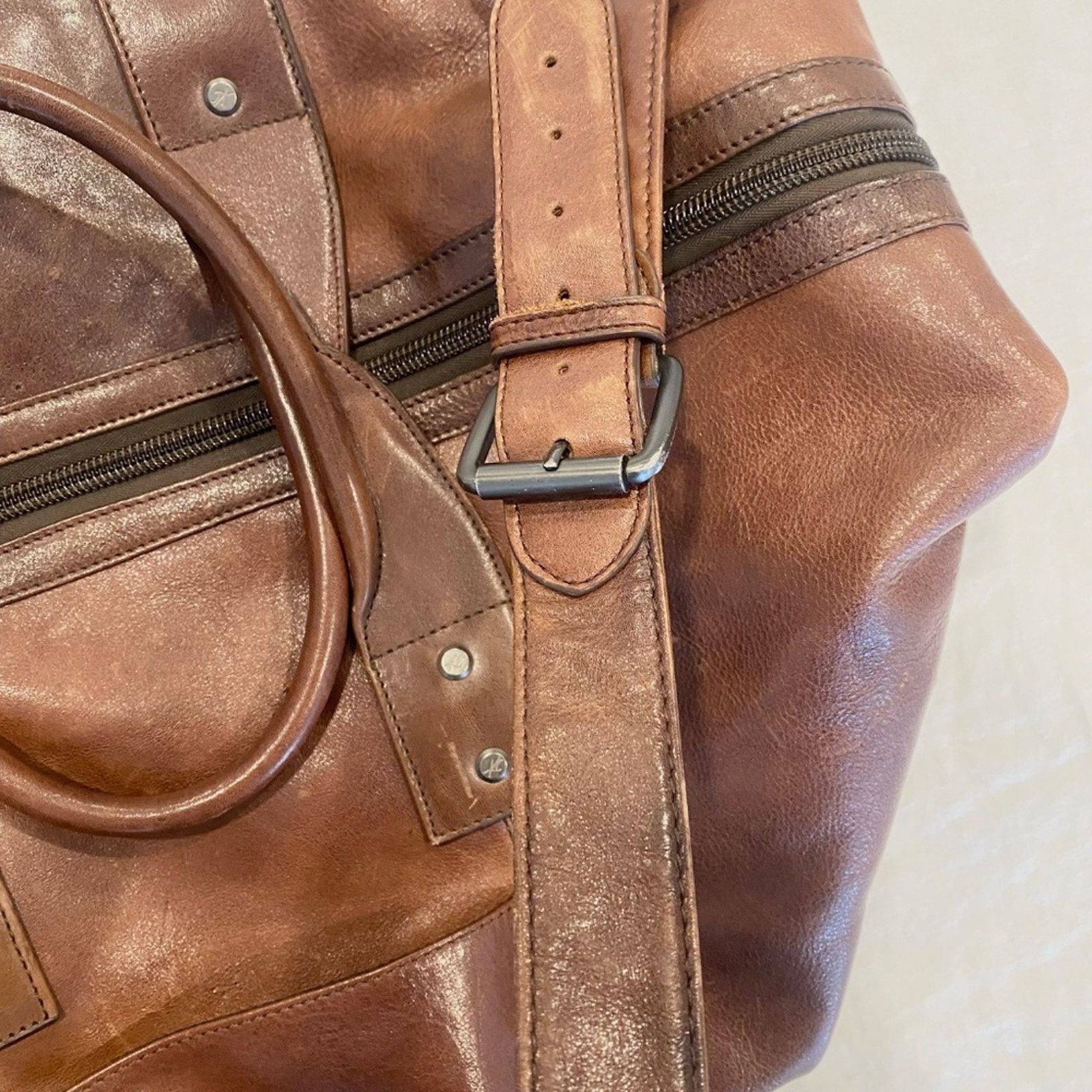 Kenneth Cole Kenneth Cole Leather Weekender Duffle Bag Size ONE SIZE - 5 Thumbnail