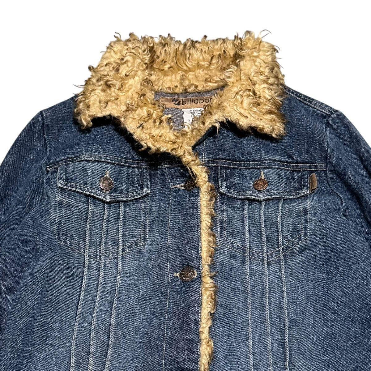 Billabong Y2K Billabong Sherpa Denim Jacket Women's Medium Size M / US 6-8 / IT 42-44 - 2 Thumbnail