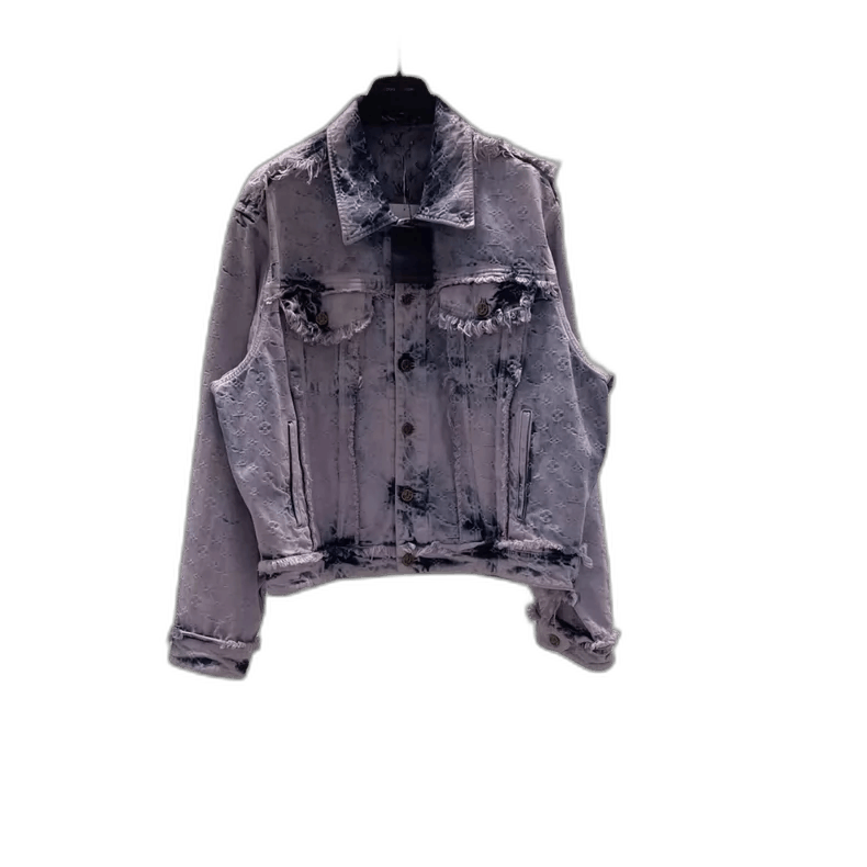 Louis Vuitton Louis Vuitton Purple Fringed Denim Jacket-yf Size US XXL / EU 58 / 5 - 1 Thumbnail