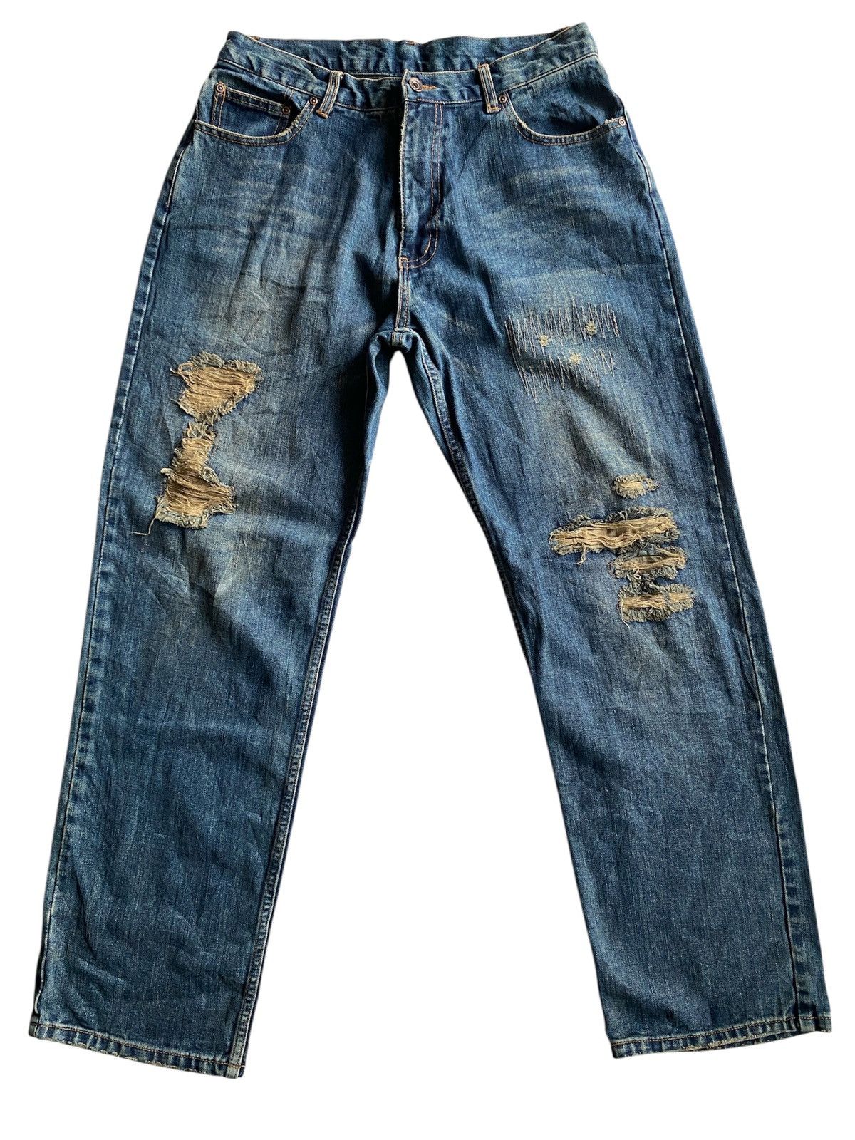 Japanese Nylus Ripped Denim Jeans