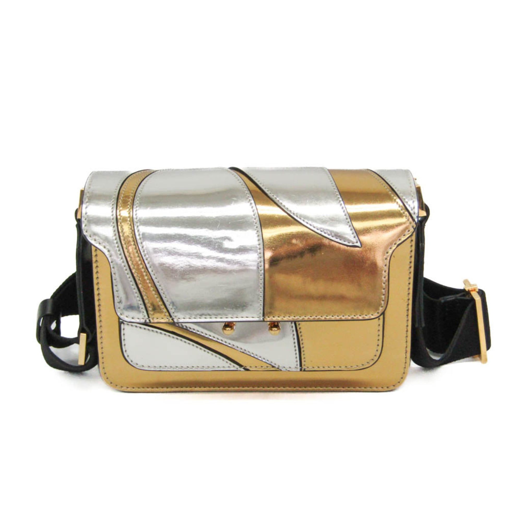 Marni Marni Trunk Mini Bag Women's Leather Shoulder Bag Gold,Silver Size ONE SIZE - 1 Thumbnail