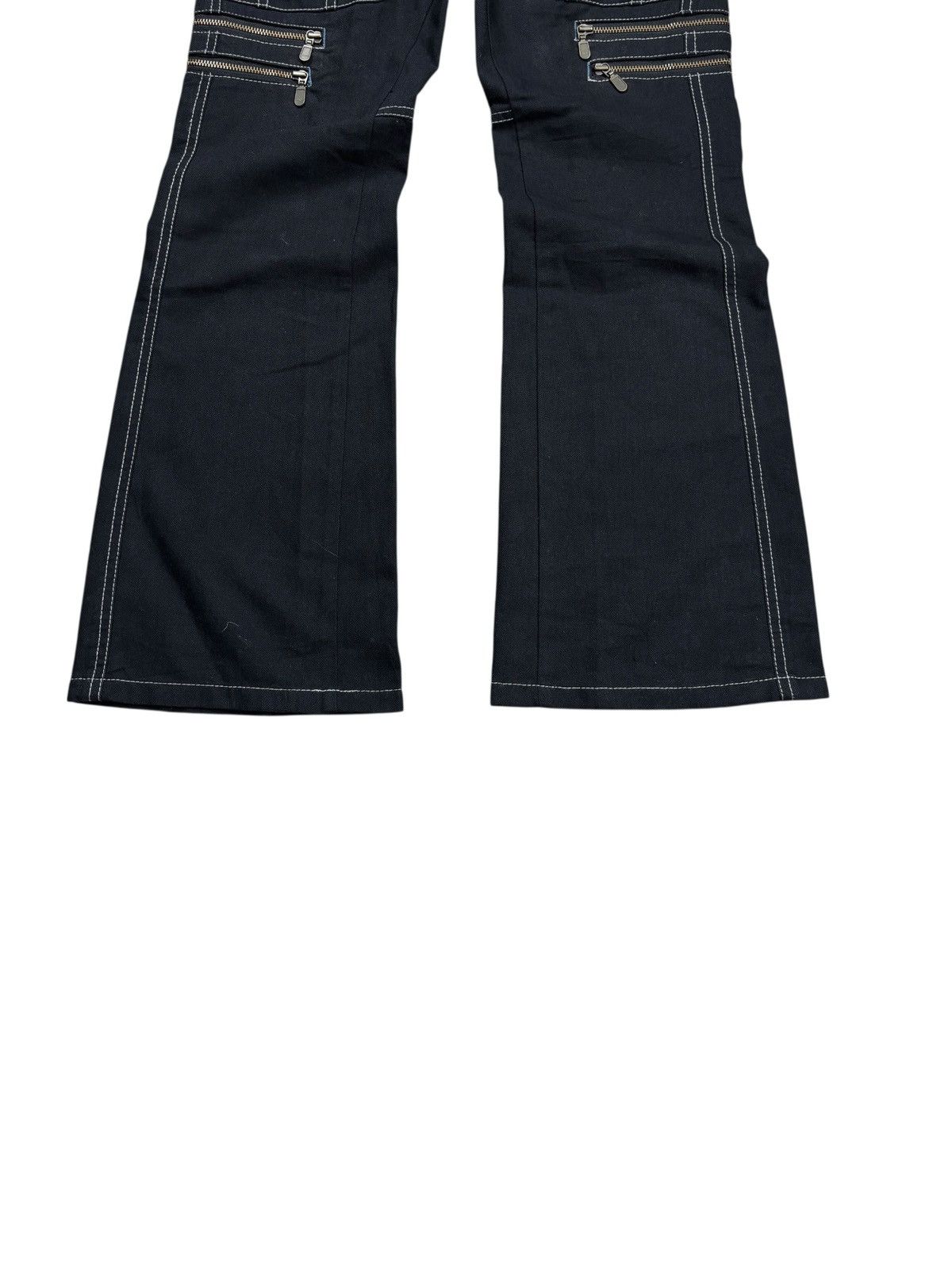 Tornado Mart 2000s Tornado Mart Multizips Contrast Stitching Flared Pant Size US 29 - 4 Thumbnail