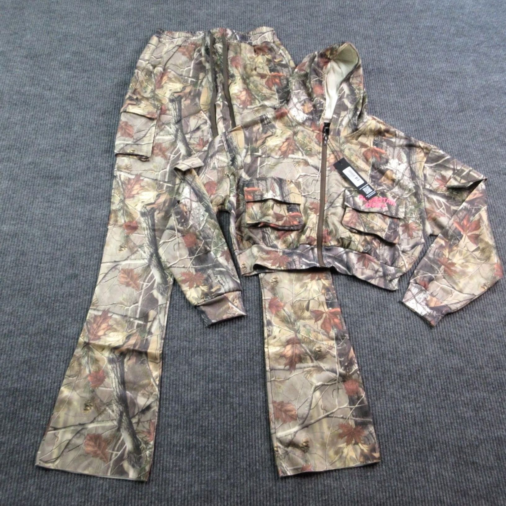 Vintage VINTAGE Rockstar Original Tracksuit Set Womens XL Tree Camo Hoodie Pants Unhemmed NWT Size XL / US 12-14 / IT 48-50 - 2 Thumbnail