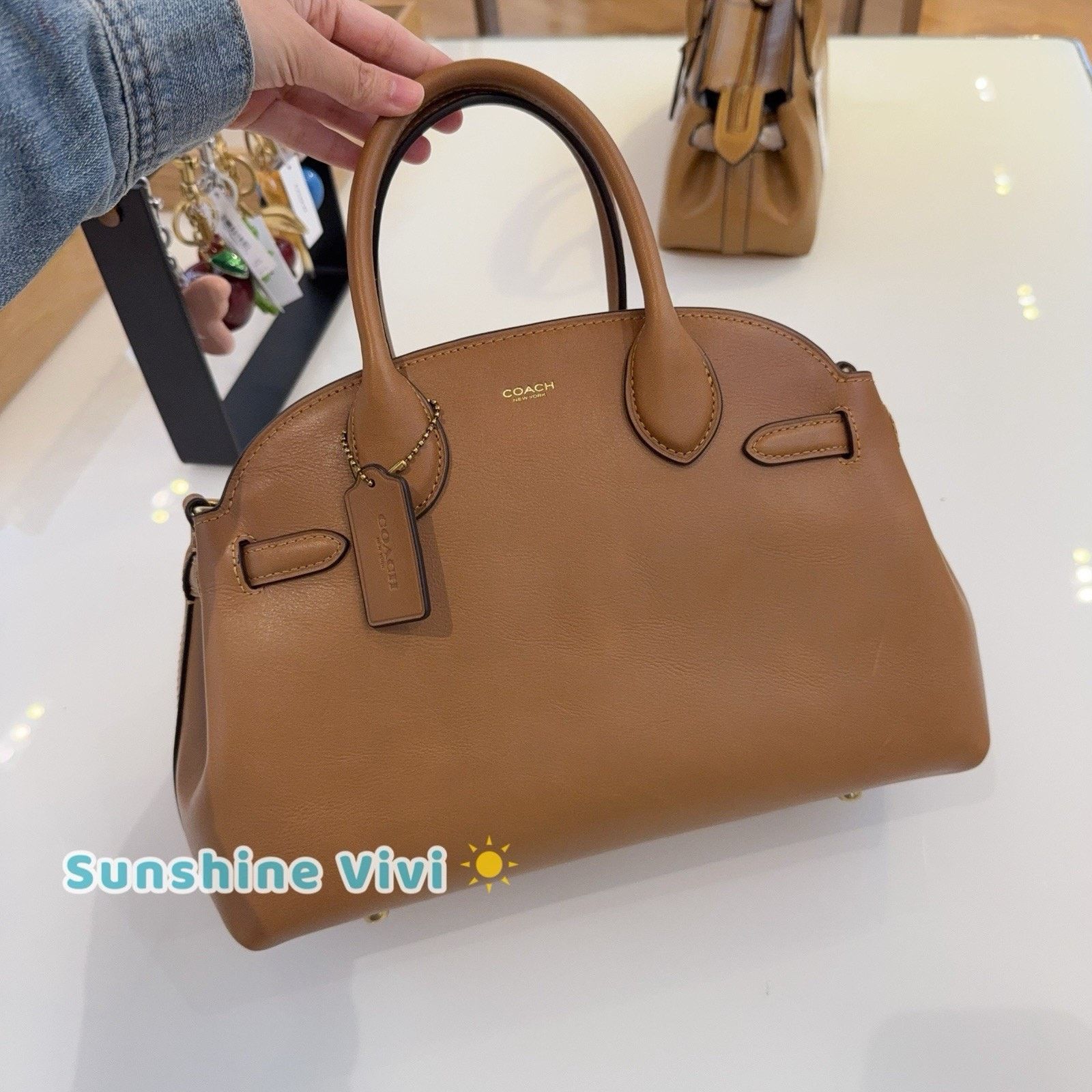 NWT Coach Soft Empire Carryall Bag 28 Leather Cam05 Honey in Brown, Women's