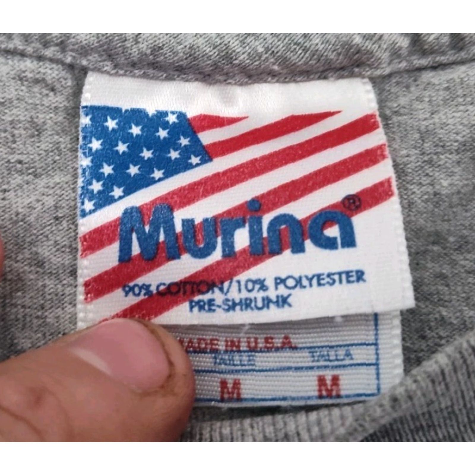 Vintage Vtg Murina Dave Matthews 2002 Spring Tour Concert T-Shirt Gray USA Made Sz M Murina Tag Size US M / EU 48-50 / 2 - 7 Thumbnail