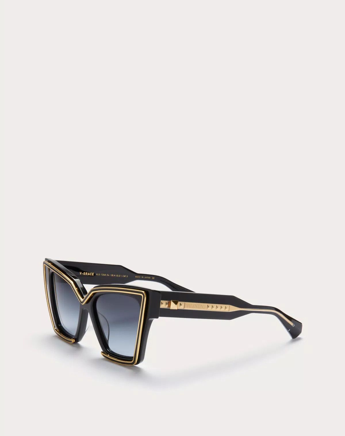 Valentino oc11z0725 Size: 54/ Cateye Acetate Frame in Black Size ONE SIZE - 2 Thumbnail