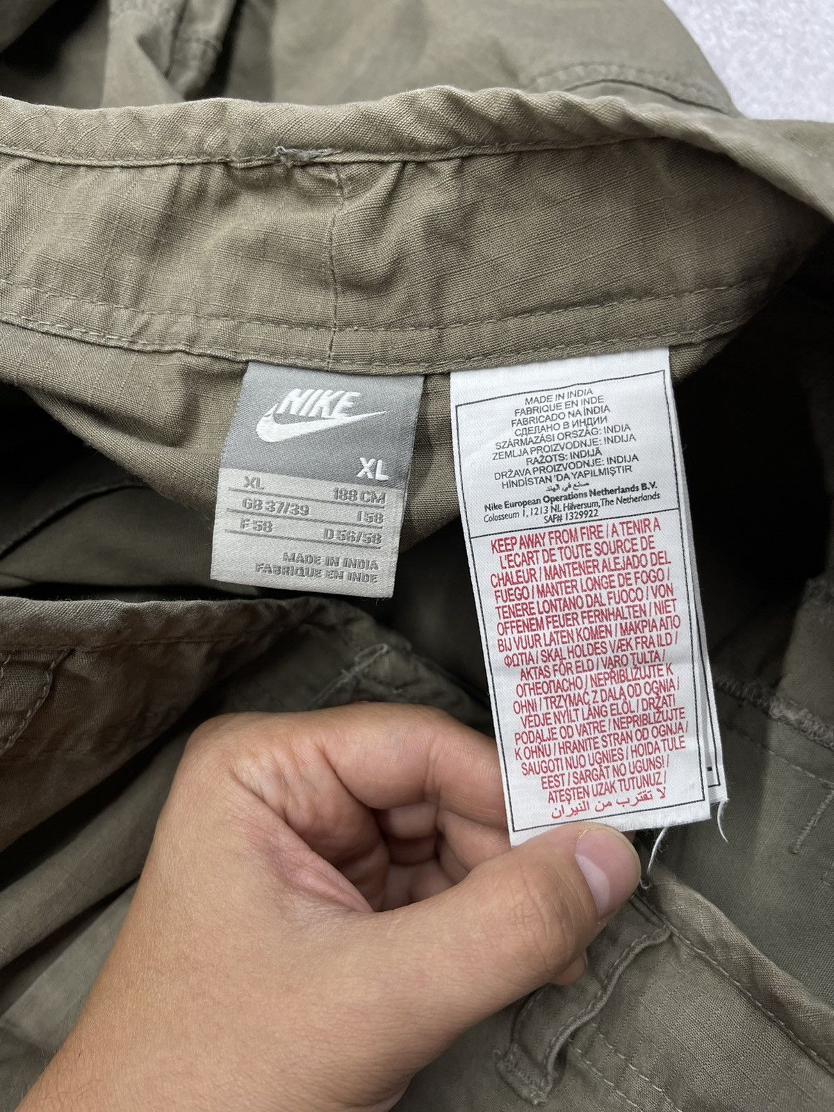 Vintage Nike Cargo Pants Grey Y2K Drill ACG Nylon TN