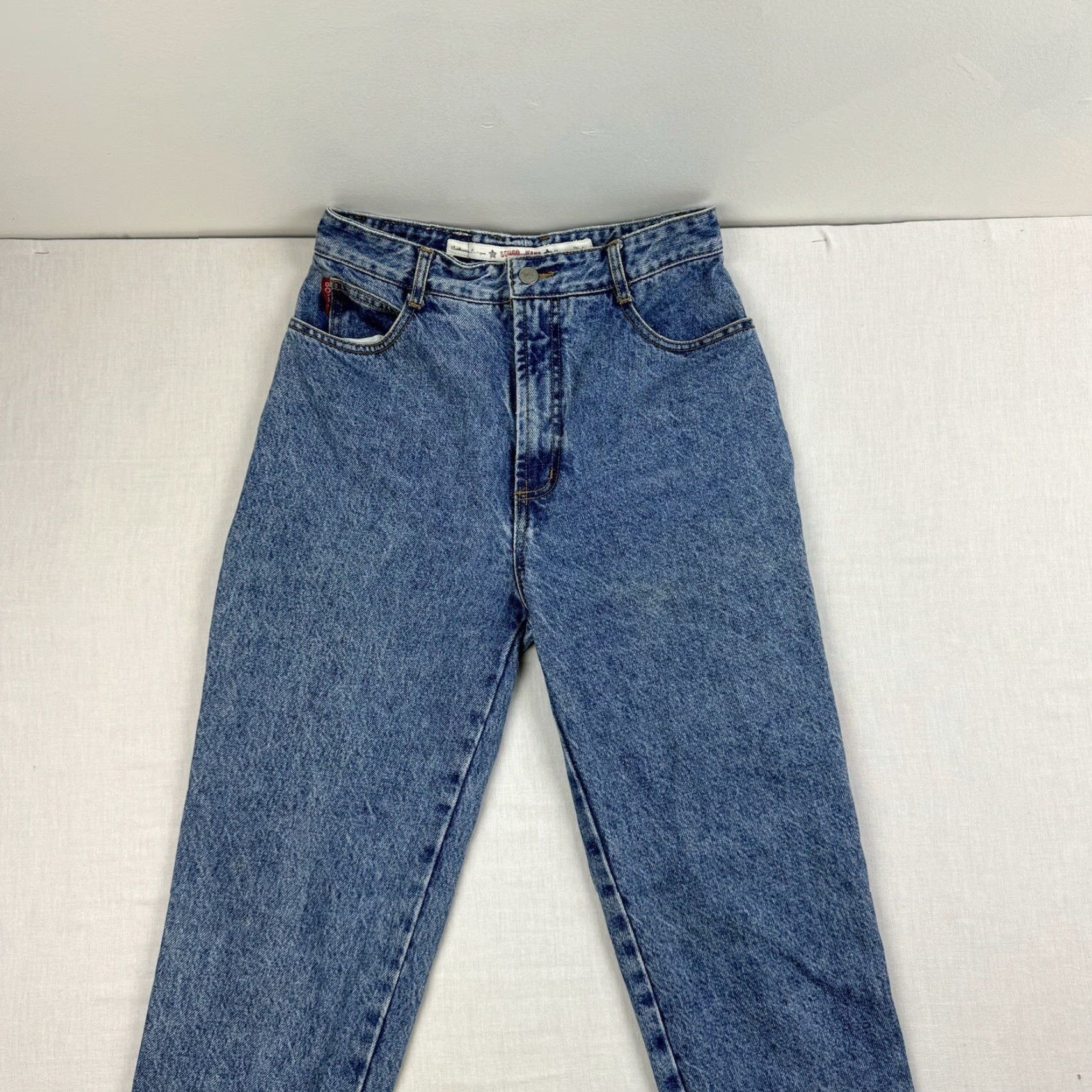Vintage VINTAGE Bongo Women's Jeans High Waist Mom Fit 9 Blue Y2K 90s Classic Retro Size 30" / US 8 / IT 44 - 2 Thumbnail