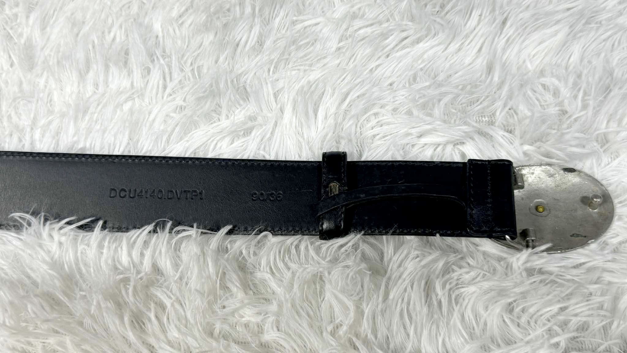 Versace Gianni Versace Vintage Black Leather Medusa Leather Belt Size 32 - 9 Thumbnail