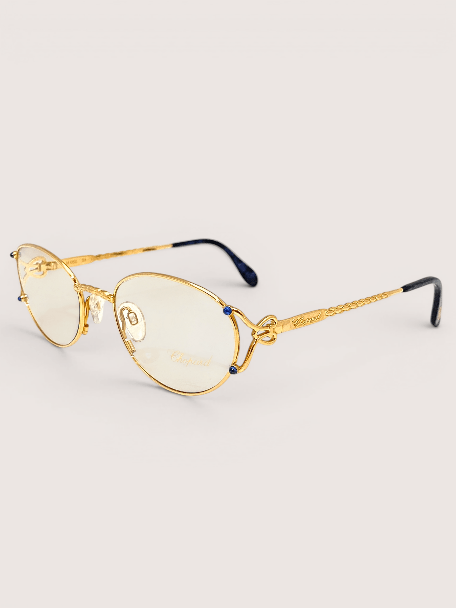 Chopard Chopard 23K Gold Blue Sapphire Oval Rimless Eyeglasses Size ONE SIZE - 4 Thumbnail