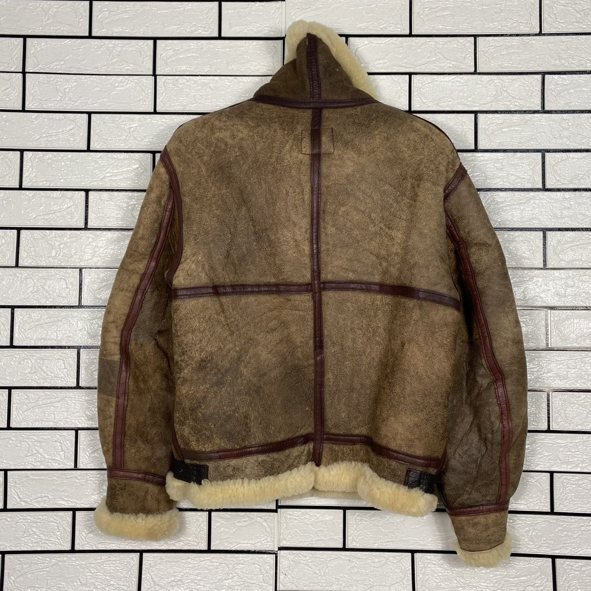 Avirex 🔥VINTAGE GENUINE LEATHER JACKET B-3 AVIREX USA SHEARLING Size US S / EU 44-46 / 1 - 10 Thumbnail