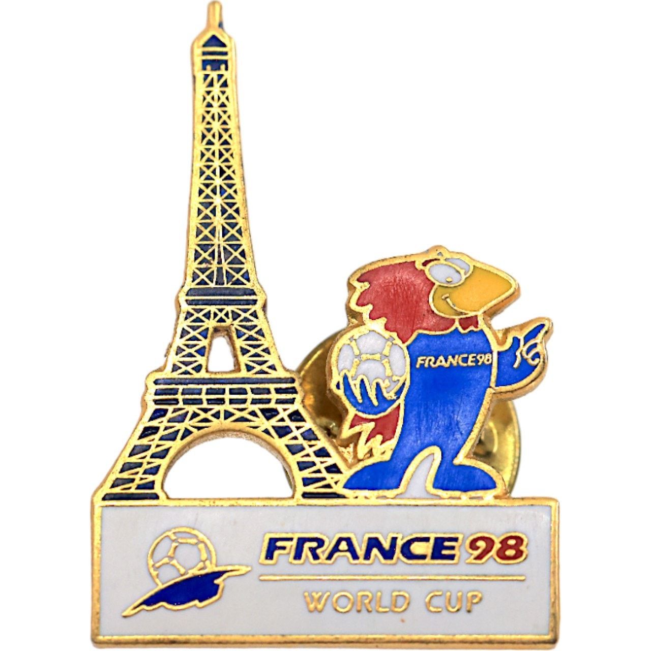 Other World Cup 1998 France Footix Eiffel Tower Vintage Pin Size ONE SIZE - 1 Thumbnail