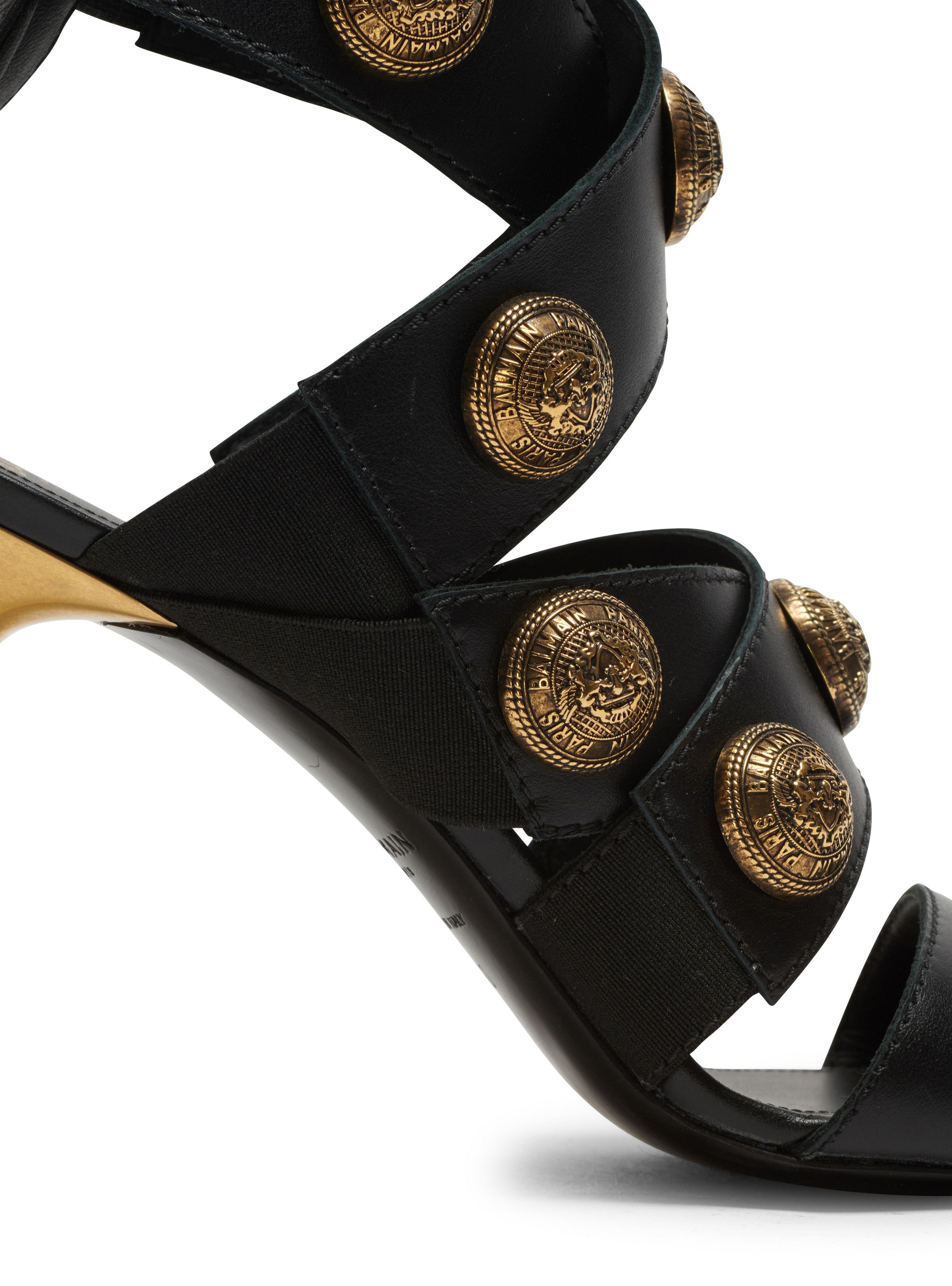 Balmain o1s1wg110925 Alma Leather Strappy Sandals in Black Size US 9 / IT 39 - 6 Thumbnail