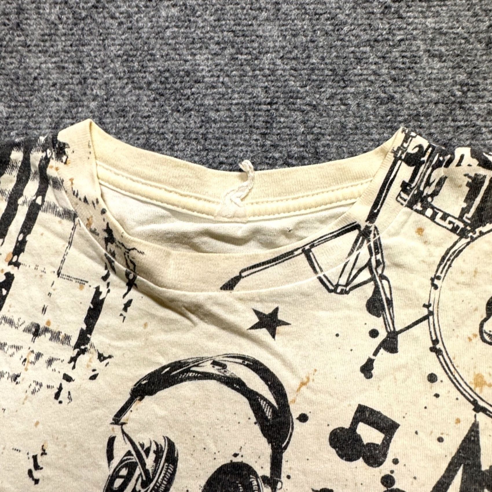 Thrasher VTG Y2K AOP Hip-hop t-shirt Men's S Stained White Thrashed Shirt Size US S / EU 44-46 / 1 - 4 Thumbnail