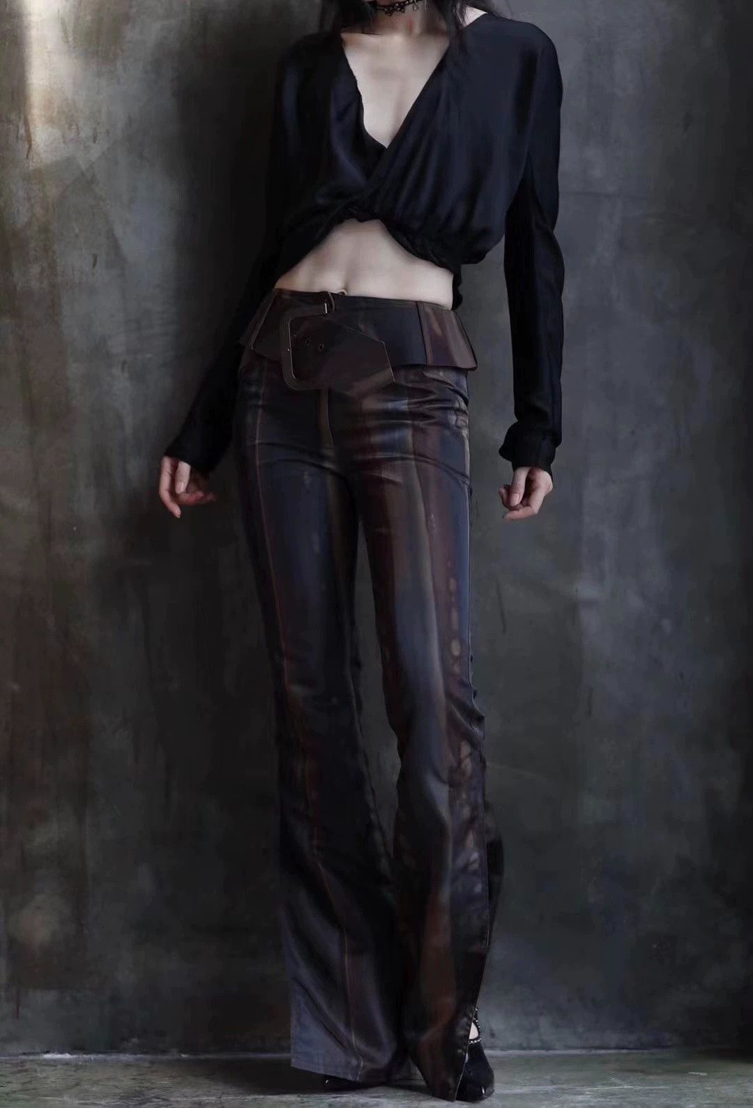Dior Dior 2001 Galliano Wide Belt Slit Trousers Women's Size 27" / US 4 / IT 40 - 5 Thumbnail