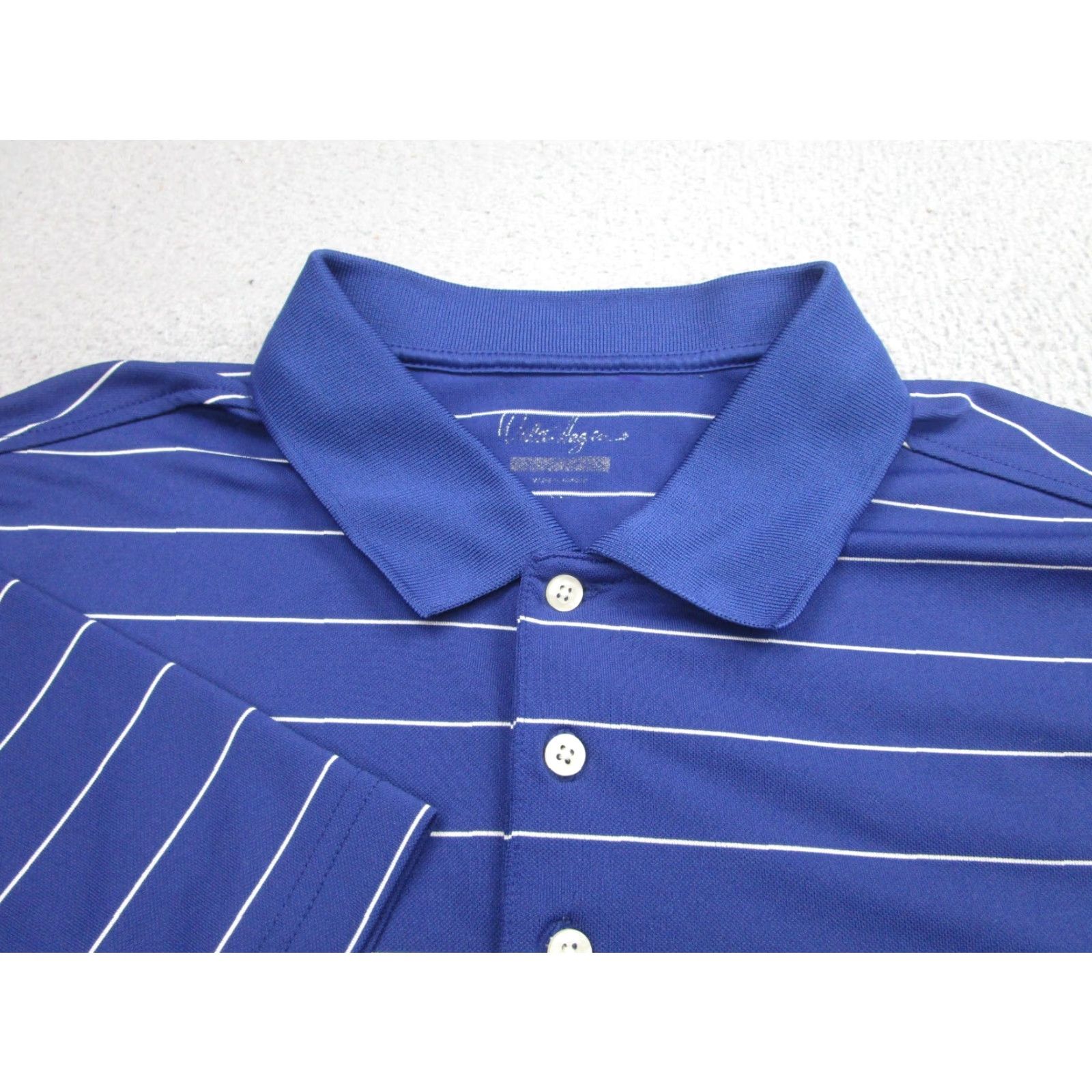 Vintage Walter Hagen Polo Shirt Mens 2XL Blue Knit Performance Stretch Wicking Golf Size US XXL / EU 58 / 5 - 4 Thumbnail