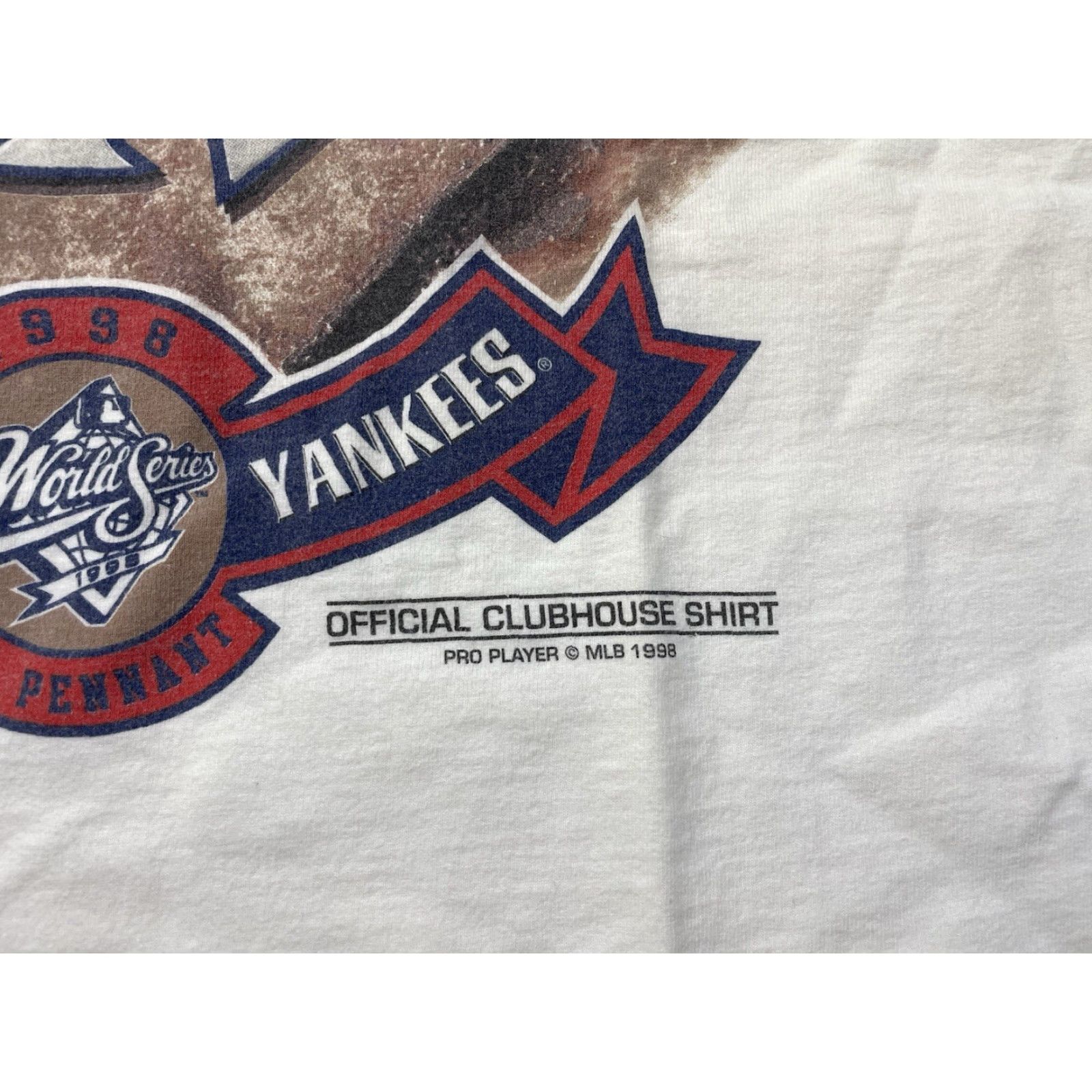 Pro Player VINTAGE 1990s Pro Player New York Yankees World Series T-Shirt Men XL White Crew Neck Short Sleeve Cotton Logo Graphic Print Size US XL / EU 56 / 4 - 2 Thumbnail