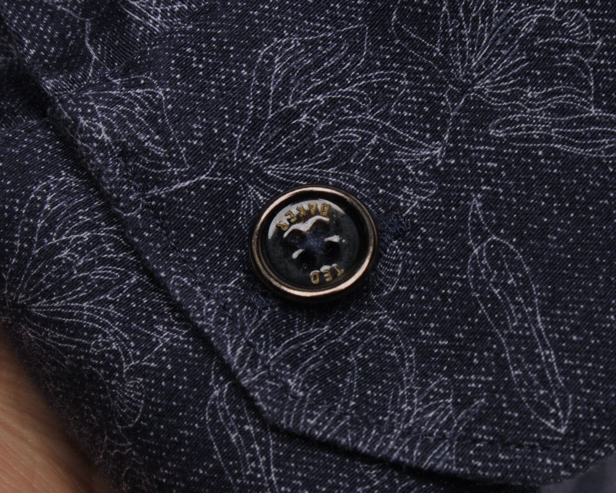 Designer × Ted Baker TED BAKER Marais Floral Geo Printed Long Sleeve Button Shirt Size US M / EU 48-50 / 2 - 10 Thumbnail