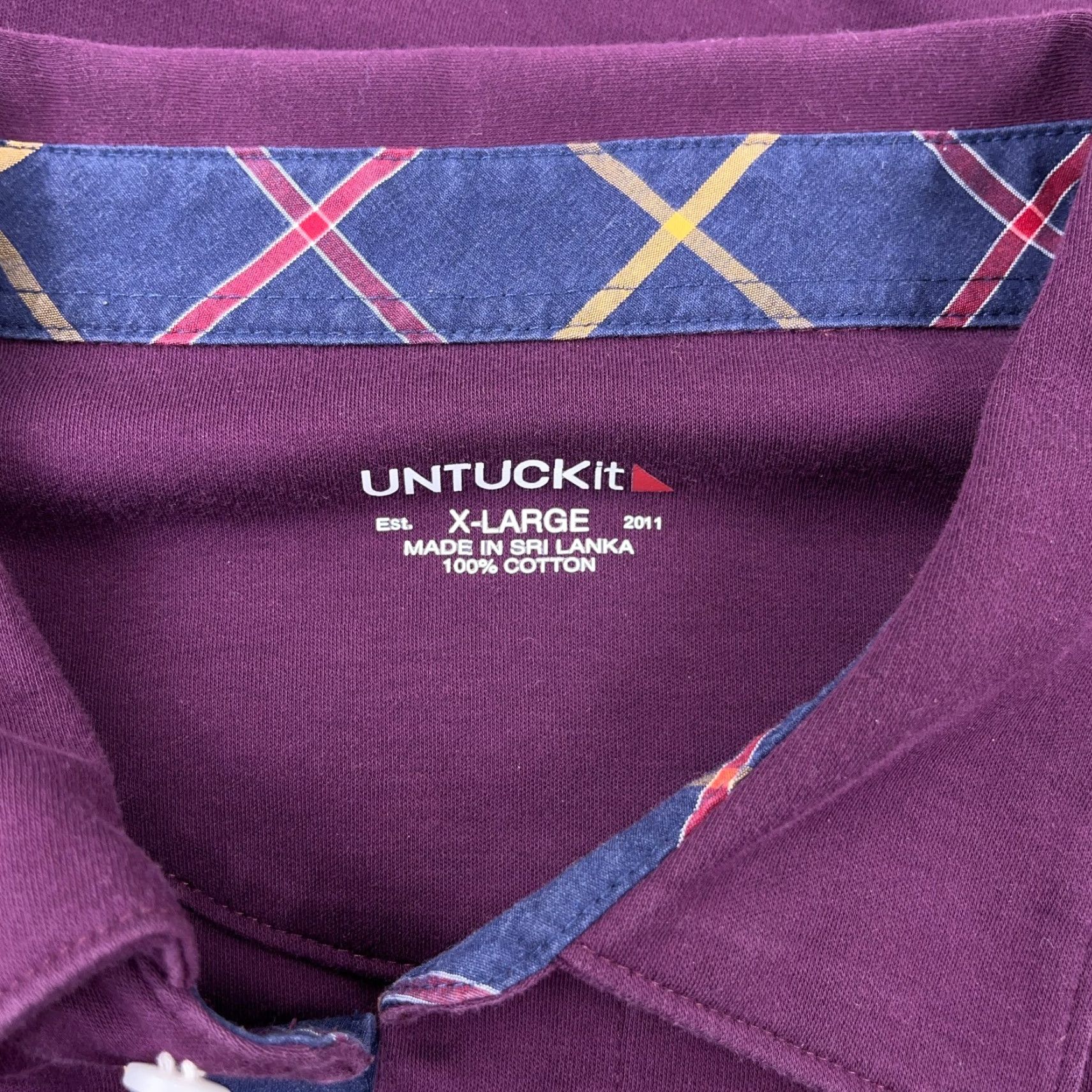 UNTUCKit UNTUCKit Polo Shirt Men XL Purple Cotton Golf Long Sleeve - Adult Regular Size, Solid, Collared, Button-Front, Breathable, Preppy Modern Size US XL / EU 56 / 4 - 3 Thumbnail