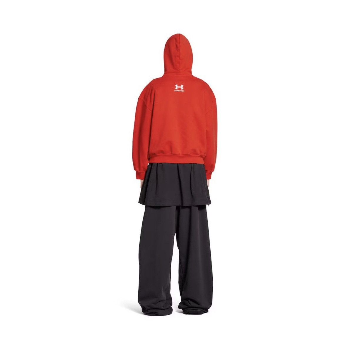 Balenciaga × Under Armour *RARE* BALENCIAGA DEMNA UNDER ARMOUR REGULAR FIT HOODIE RED Size US XXS / EU 40 - 4 Thumbnail
