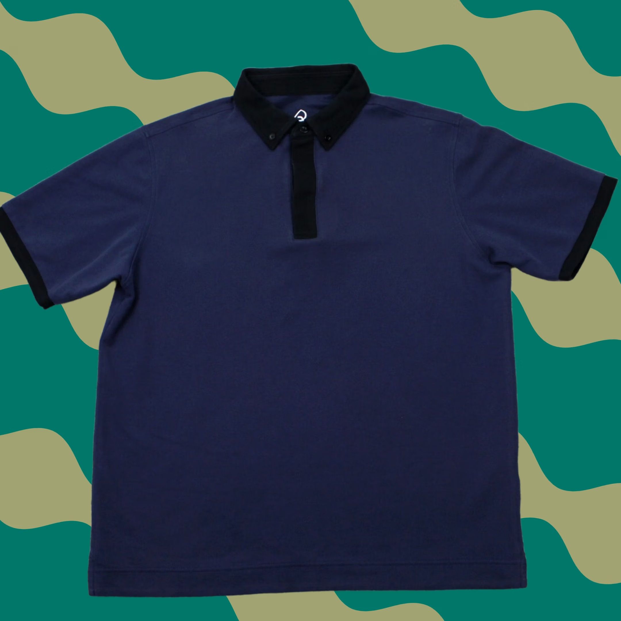 Vintage Deolax Polo Shirt Mens XL Blue/Black Collared Cotton/Poly S/S Pullover Size US XL / EU 56 / 4 - 1 Thumbnail