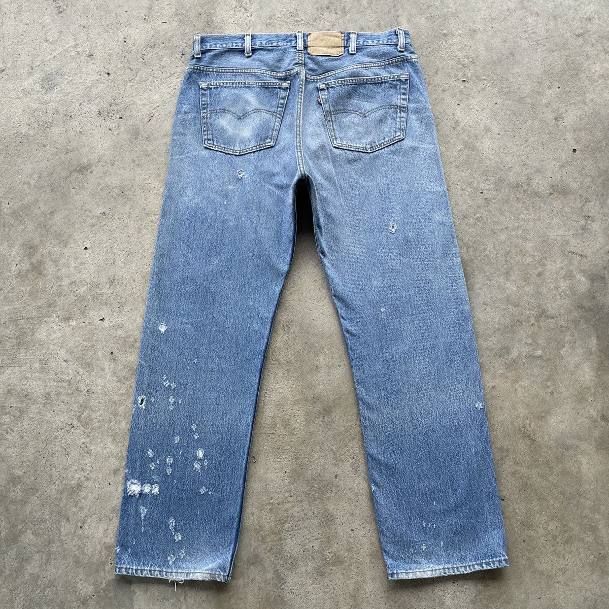 Levi's Vintage Clothing 90s Vintage Levi’s 501 USA THRASHED Sick Denim Jeans Pants Size US 37 - 14 Thumbnail
