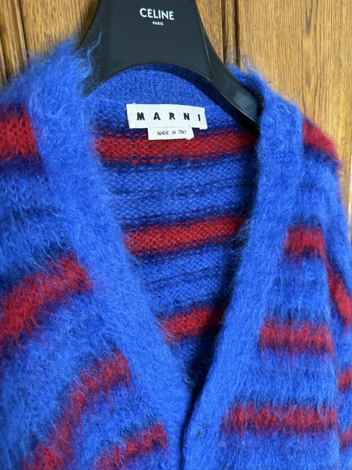 Marni FW19 Marni most wanted blue red cardigan Harry Styles M XL Size US M / EU 48-50 / 2 - 13 Thumbnail