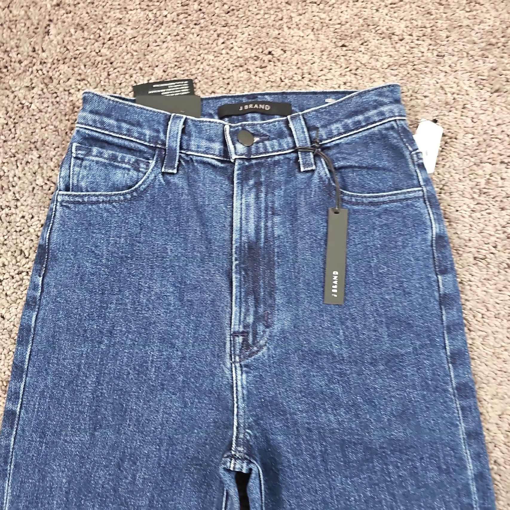 J Brand J Brand Jeans Womens Slim Straight High Rise Distressed Stretch Denim 25 Regular 23x30 Blue Label Jeans Size 42" / US 20 - 3 Thumbnail