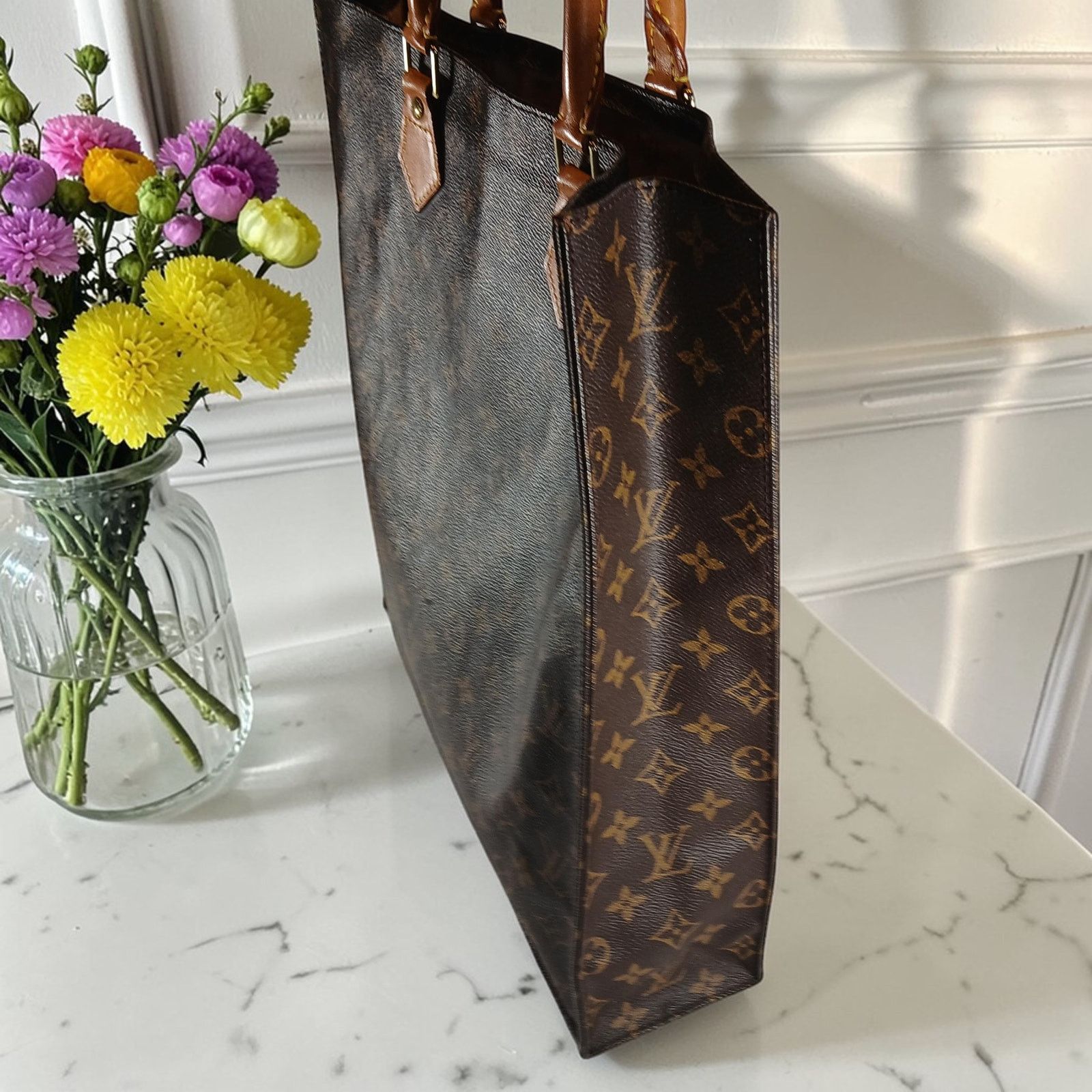 Louis Vuitton Louis Vuitton Monogram Sac Plat Vintage Tote Bag Size ONE SIZE - 6 Thumbnail
