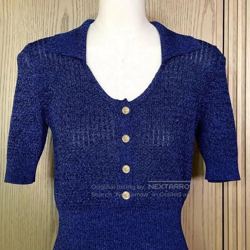 Chanel Chanel Summer Blue Silk Short Sleeve Top . Size S / US 4 / IT 40 - 3 Thumbnail