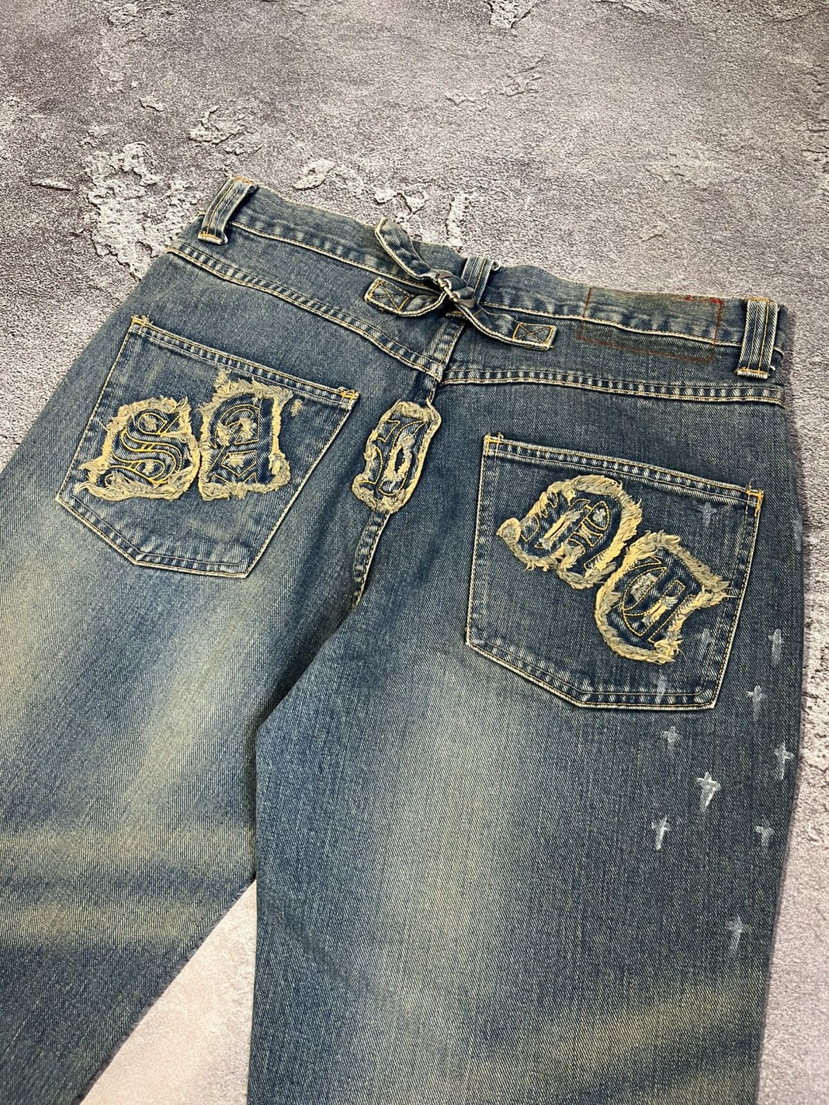 Allsaints Allsaints Big Logo Back Buckle Jeans Y2K Pants Size US 32 / EU 48 - 2 Thumbnail