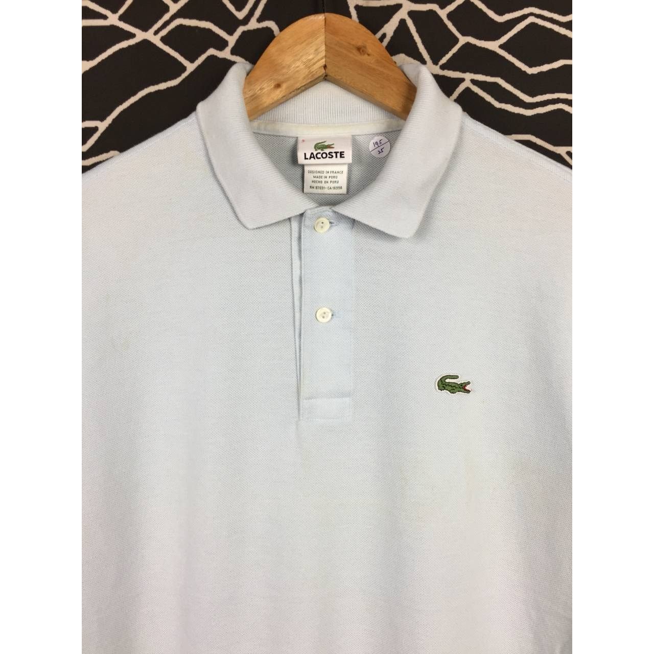 Lacoste × Vintage Vtg Lacoste Embroidered Logo Made In Peru Polo Tee Size US M / EU 48-50 / 2 - 3 Thumbnail