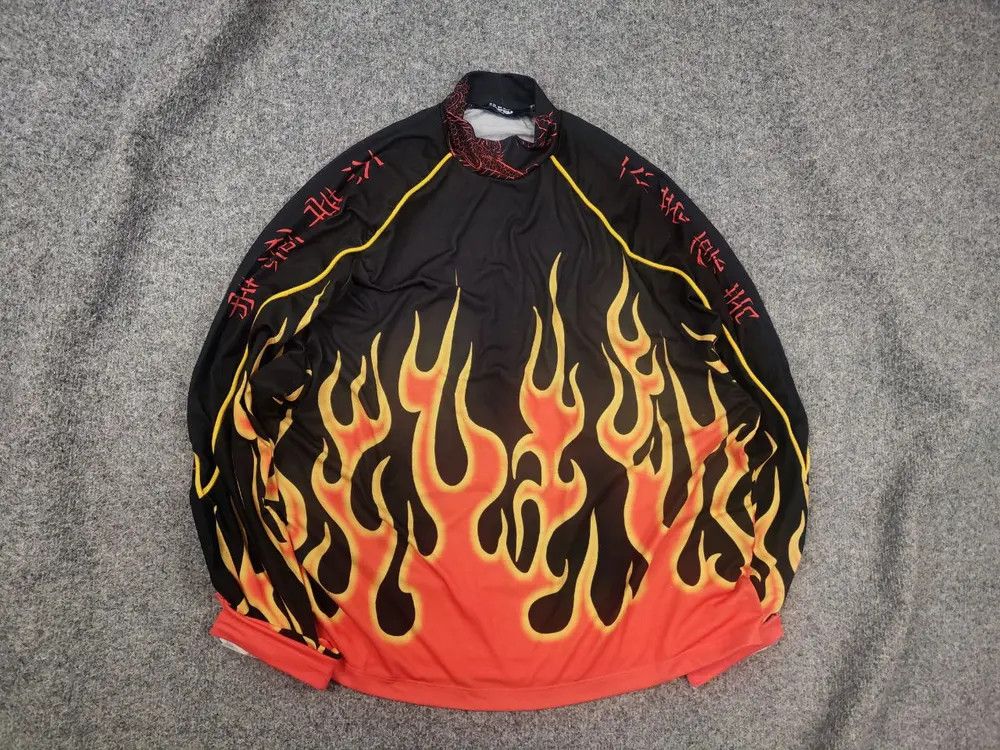 Jaded London Jaded London Fire Logo dragon Long sleeve Oversized Y2K Size S / US 4 / IT 40 - 2 Thumbnail
