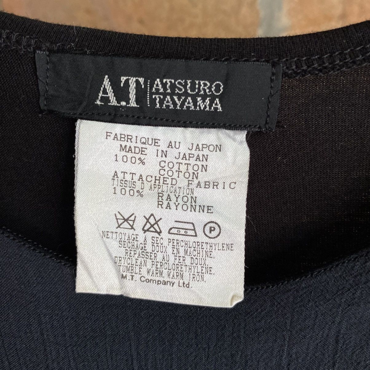 Japanese Brand A.T ATSURO TAYAMA Black Textured Short Sleeve Blouse Size S / US 4 / IT 40 - 5 Thumbnail
