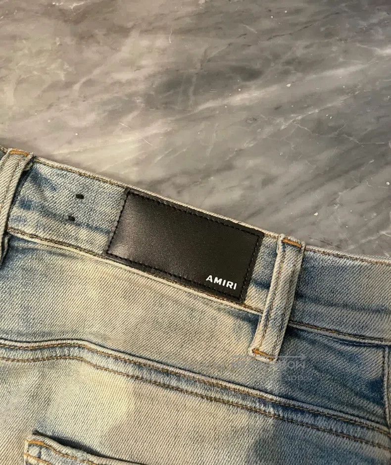 Amiri Amiri Size 30 Yellow clay cashew flowers paired with blue j Size US 30 / EU 46 - 3 Thumbnail