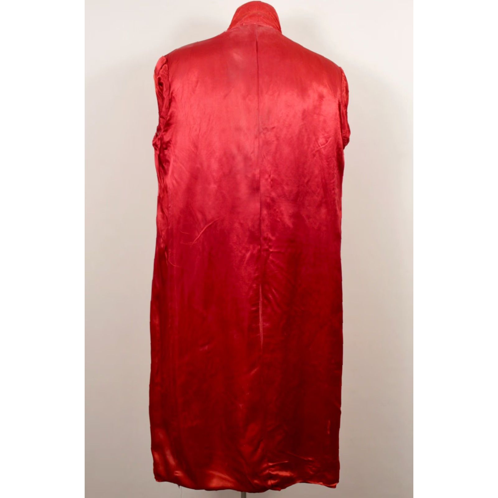 Vintage VTG 50s Robe / Smoking Jacket Mens Red Sz L 1950s Rayon Long Size US M / EU 48-50 / 2 - 5 Thumbnail
