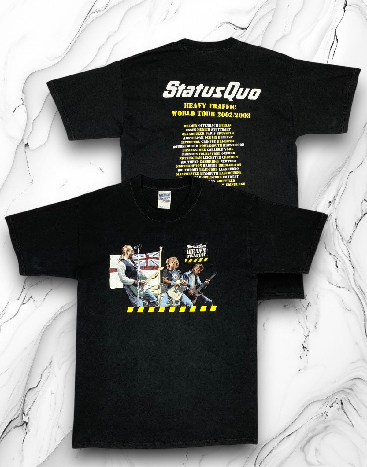 Band Tees Status Quo Heavy Traffic 2003 World Tour Vintage T Shirt Size US M / EU 48-50 / 2 - 1 Thumbnail