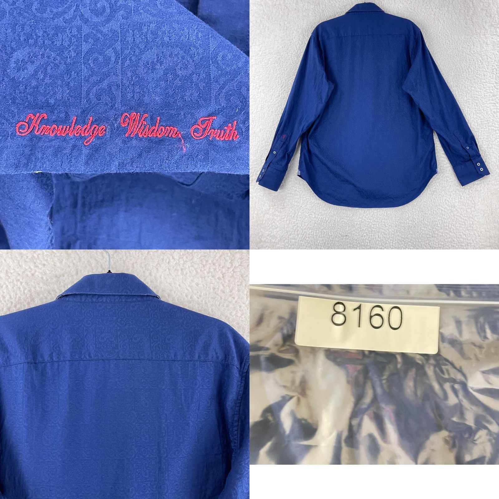 Robert Graham Robert Graham Blue Paisley Button-Up Shirt Mens Long Sleeve 100% Cotton Size Large Size 42R - 9 Thumbnail