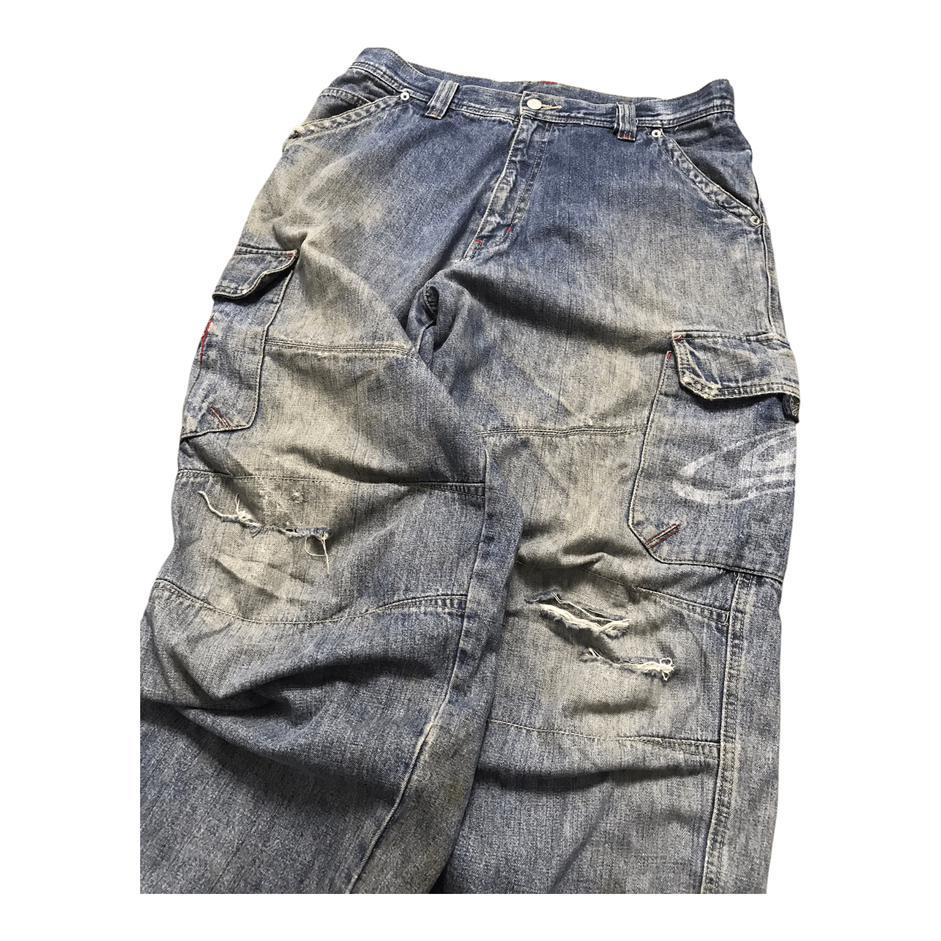 Hysteric Glamour × Japanese Brand Piko Denim Cargo Distress pant Size US 34 / EU 50 - 4 Thumbnail