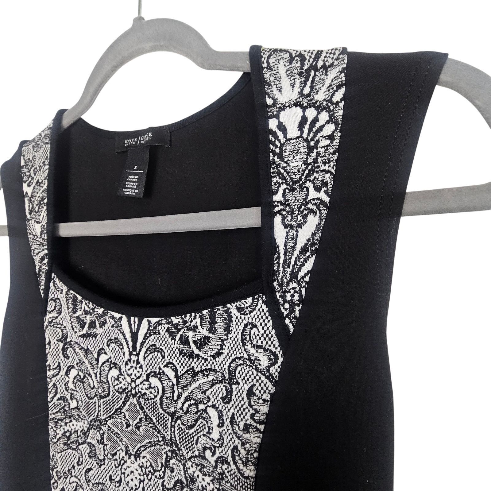 White House Black Market White House Black Market Womens Hourglass Damask Print Top S Size S / US 4 / IT 40 - 4 Thumbnail
