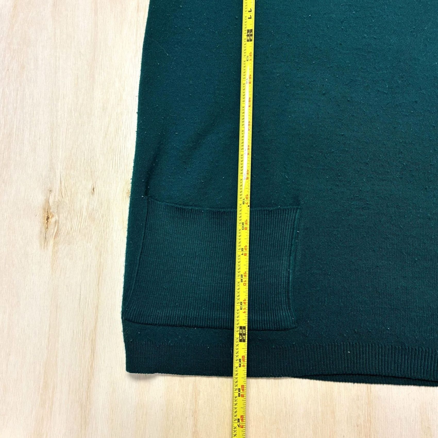 Vintage VINTAGE 1045 Park Sweater Womens Large Green Crew Neck Tunic Pockets Size L / US 10 / IT 46 - 6 Thumbnail